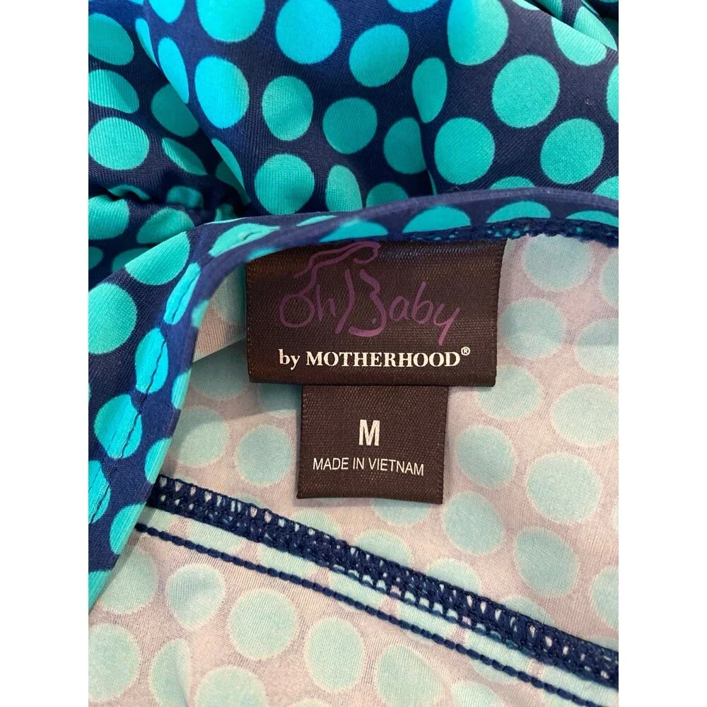 Oh‎ Baby by Motherhood Maternity Swimsuit Halter Top Medium Turquoise Summer